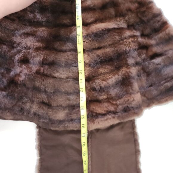 Vintage Day-Jones Dark Brown Mink Fur Stole Shoulder Wrap - Picture 14 of 14